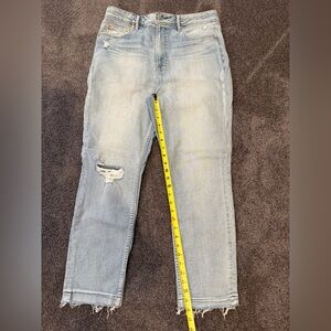 GAP Light Blue Vintage Slim Sky High Distressed Jeans